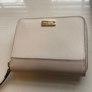 White & tan Kate Spade Wallet